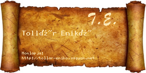Tollár Enikő névjegykártya