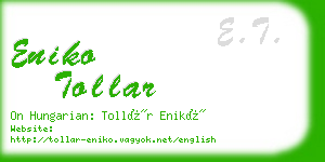 eniko tollar business card